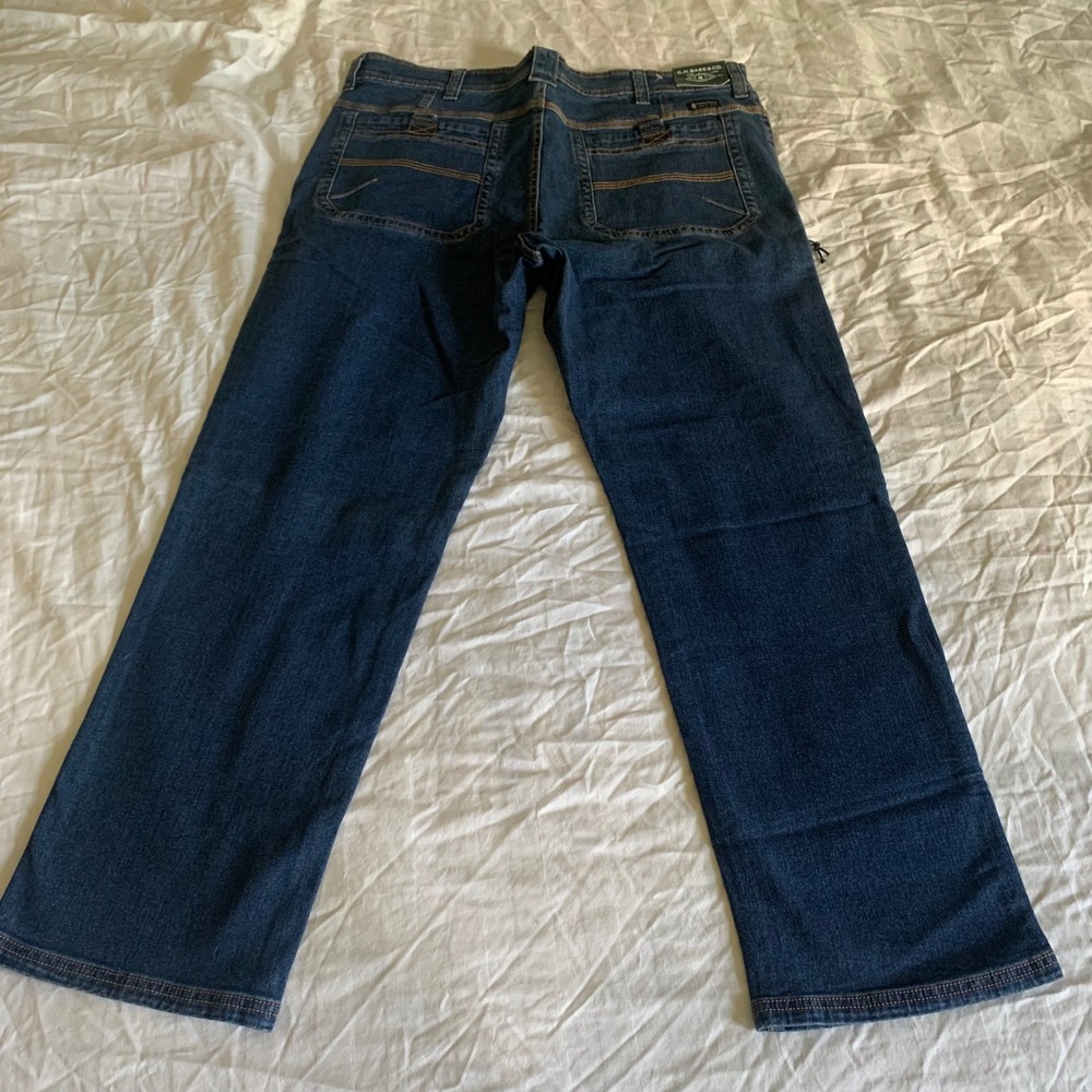 G.H. Bass & Co. 38x32 Terrain Pant Dark Wash Denim Straight Leg Utility Jeans